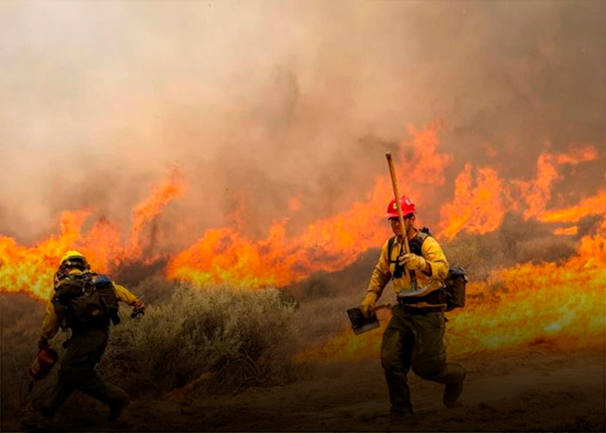 Bomberos avanzan en combate al mayor incendio forestal del año en California