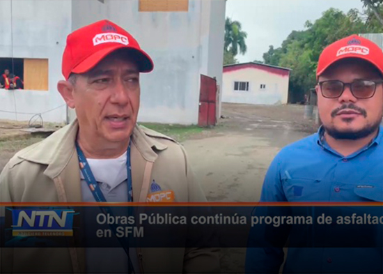 Obras Pública continúa programa de asfaltado en SFM