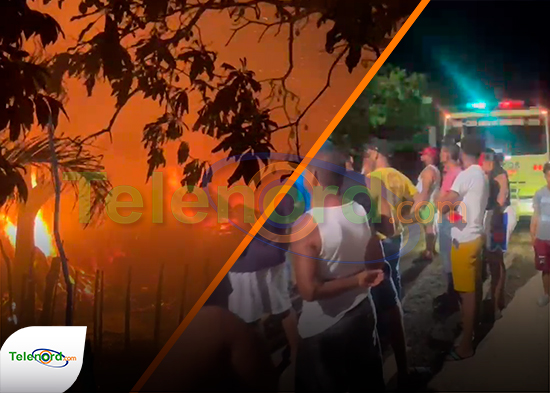 Voraz incendio destruye viviendas en Los Cajuiles de Güiza SFM