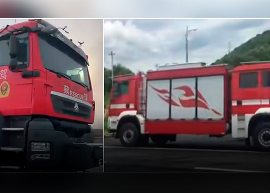 VIDEO: Así son los camiones de bomberos bidireccionales que circulan por las calles de China