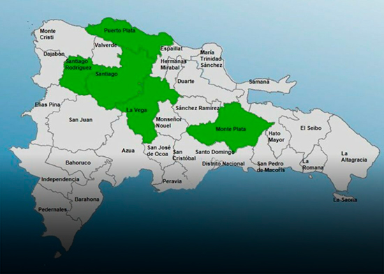 COE aumenta a cinco las provincias en alerta verde por vaguada