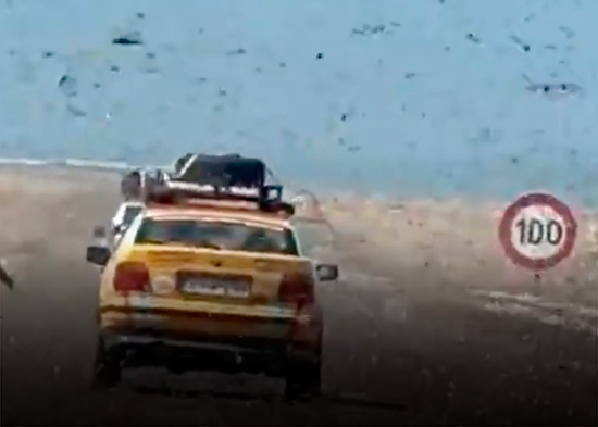 ¿Película de terror? No, una simple carretera en Marruecos (VIDEO)