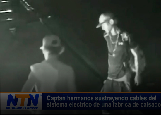 Captan hermanos sustrayendo cables del sistema eléctrico de una fábrica de Calzado 