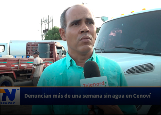 Denuncian más de una semana sin agua en Cenoví