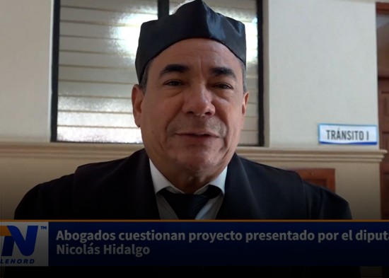 Abogados cuestionan proyecto presentado por el diputado Nicolas Hidalgo